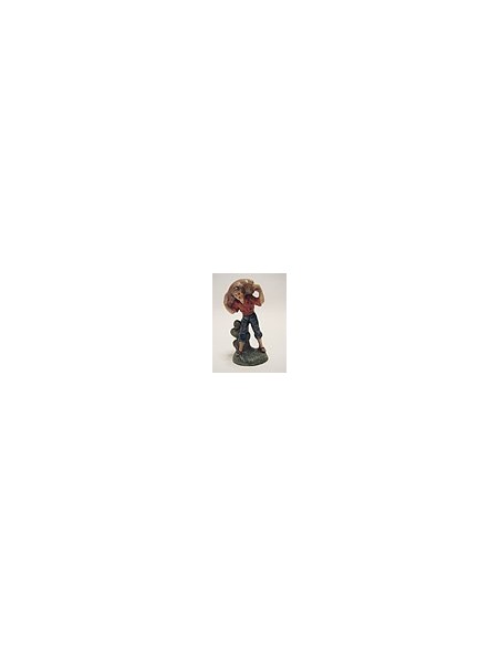 Ragazzo con sacco cartapesta cm 14