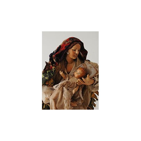 Donna con bambino cm 22