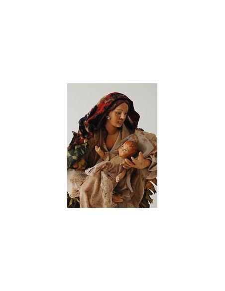 Donna con bambino cm 22