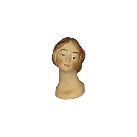 Testa di donna - legno - per 12 cm
