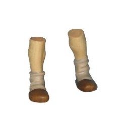 Piedi maschili con ciabatte - legno - per 12 cm