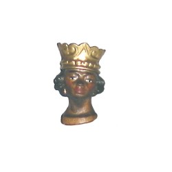 Testa con corona - legno - per 12 cm