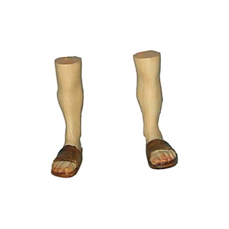Piedi maschili con sandali - legno - per 12 cm