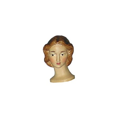 Testa di donna - legno - per 12 cm