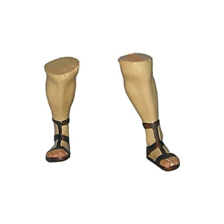 Piedi maschili con calzari romani - legno - per...