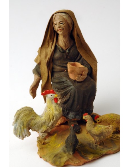 Vecchia con galline