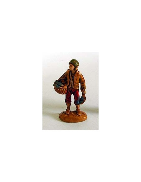 Personaggio con cesto di pesci 3,5 cm