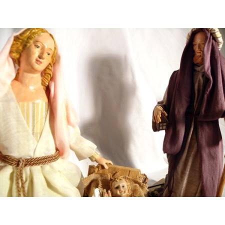 Madonna e S. Giuseppe in movimento - cm 38