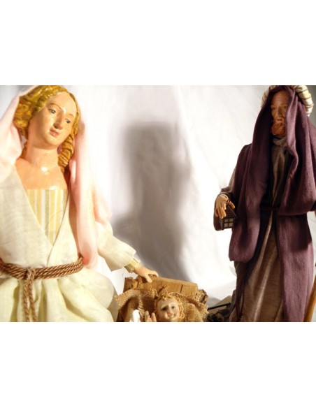 Madonna e S. Giuseppe in movimento - cm 38