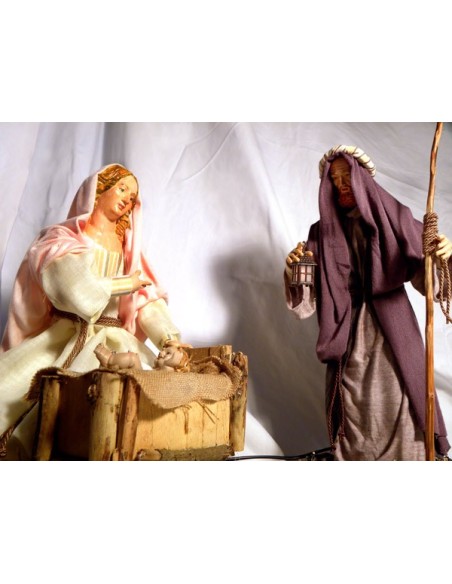Madonna e S. Giuseppe in movimento - cm 38