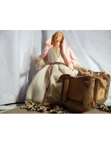 Madonna e S. Giuseppe in movimento - cm 38