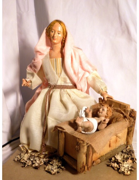 Madonna e S. Giuseppe in movimento - cm 38