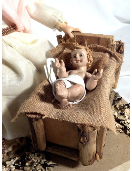 Madonna e S. Giuseppe in movimento - cm 38
