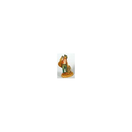 Personaggio alla fontana cm 4 effetto legno