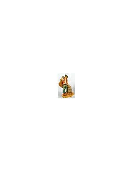 Personaggio alla fontana cm 4 effetto legno